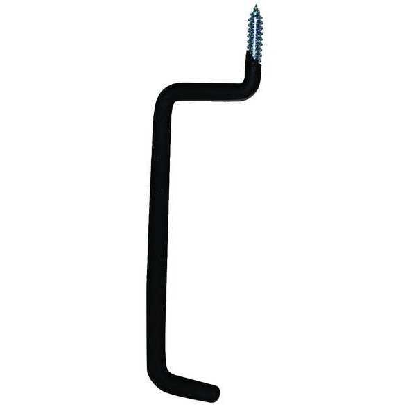 Screw In Hook, Black Vinyl Coated