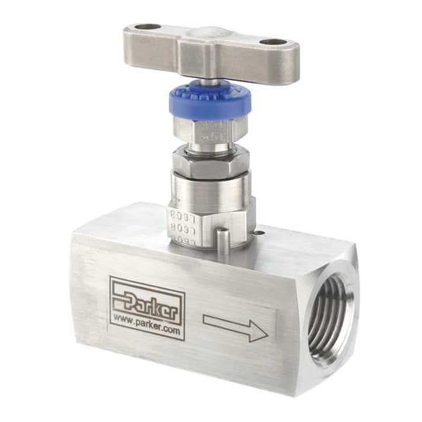 Needle Valve, Straight, SS, 1/2 In., FNPT