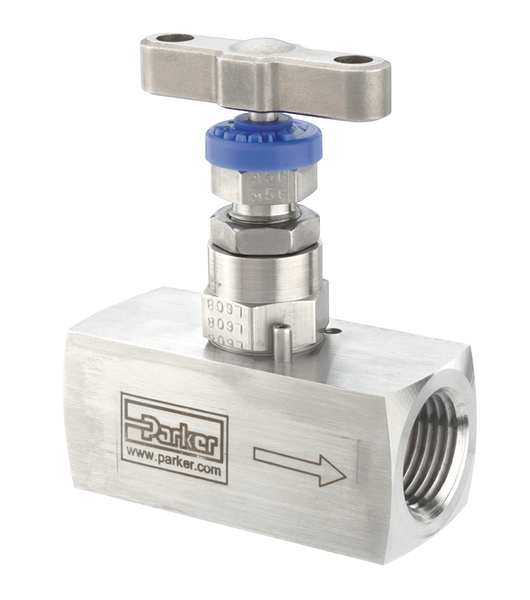 Needle Valve, Straight, SS, 1/4 In., FNPT