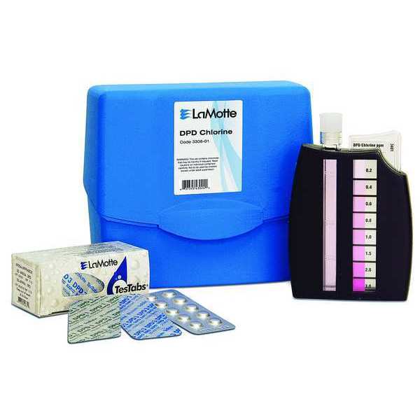 Water Testing Kit, Chlorine, 0.2 to 3 PPM