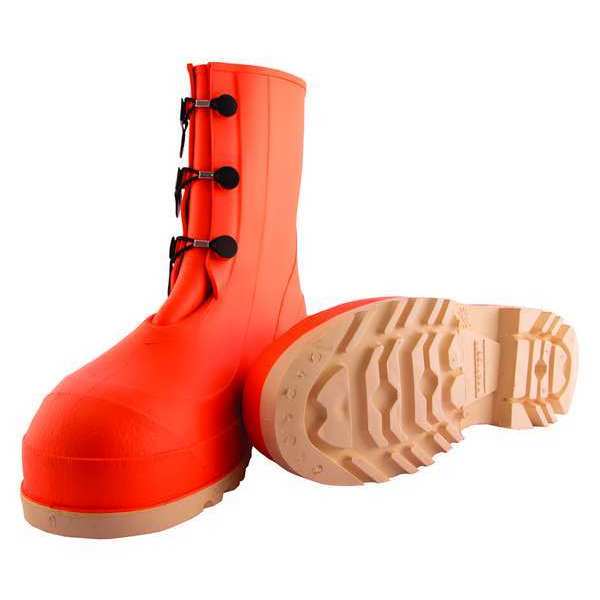 Size 10 Men's Steel Rubber Boot, Orange