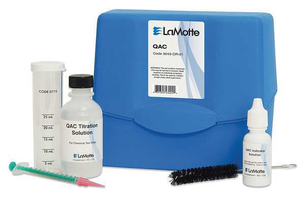 Water Testing Kit, QAC, Range 0 to 500 PPM