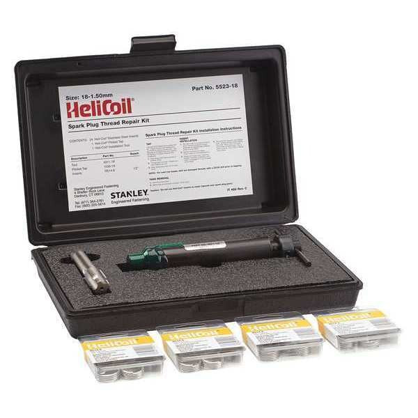 Free-Running Helical Insert Repair Kit, Helical Inserts, M18-1.50, Plain 18-8 Stainless Steel
