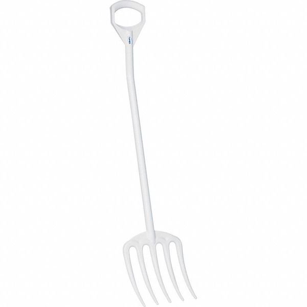 Hygienic Fork, White, 38-1/2 In. L