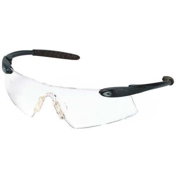 Safety Glasses, Wraparound Clear Polycarbonate Lens, Anti-Fog, Scratch-Resistant
