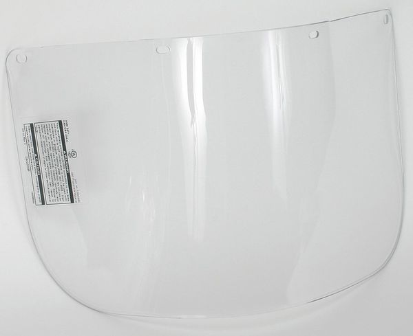 Faceshield Visor, Polycarb, Clr, 8x15-1/2in