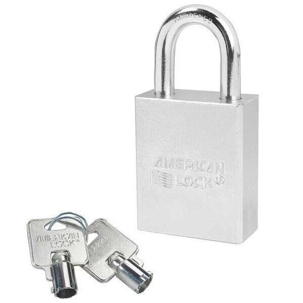 Padlock, Keyed Alike, Standard Shackle, Rectangular Steel Body, Boron Shackle, 3/4 in W