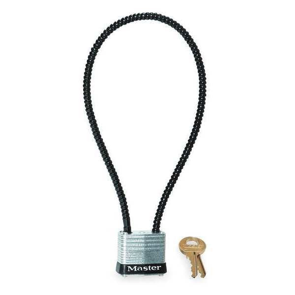 Padlock, Keyed Alike, Flexible Shackle, Steel Body, Steel Shackle