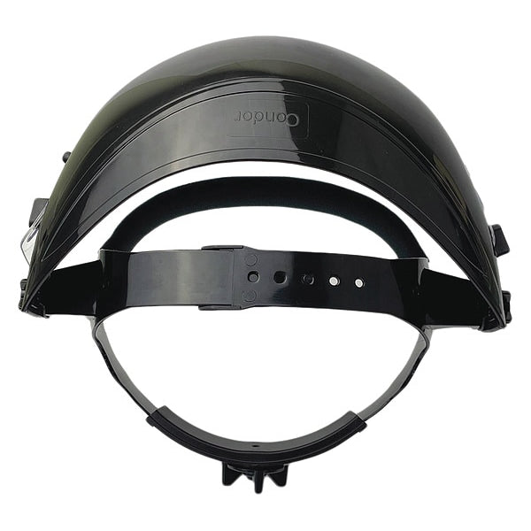 Ratchet Faceshield Asmbly, Blk, 9x15-1/2in