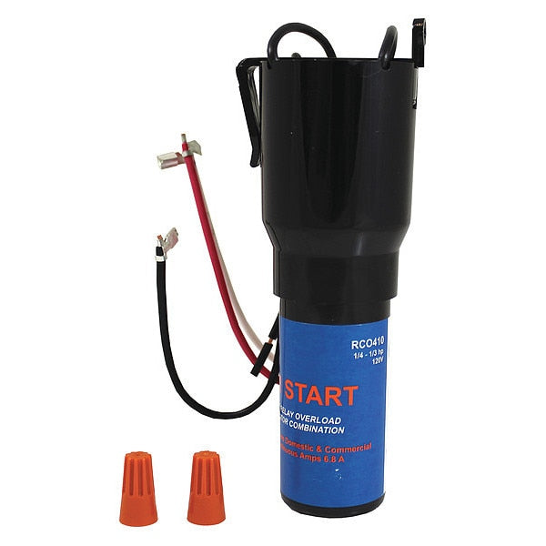 Hard Start Kit, Relay, Overload and Start Capacitor, 115 Volts
