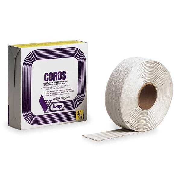 Sealant Cord, 3/16 in x 100 ft, Roll, Off White Gray