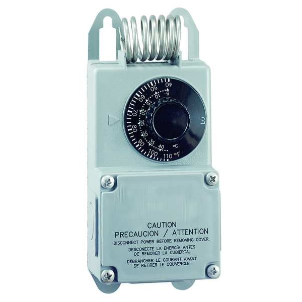 Line Volt Mechanical Tstat, Open/Close on Rise, Indoor/Outdoor, SPDT
