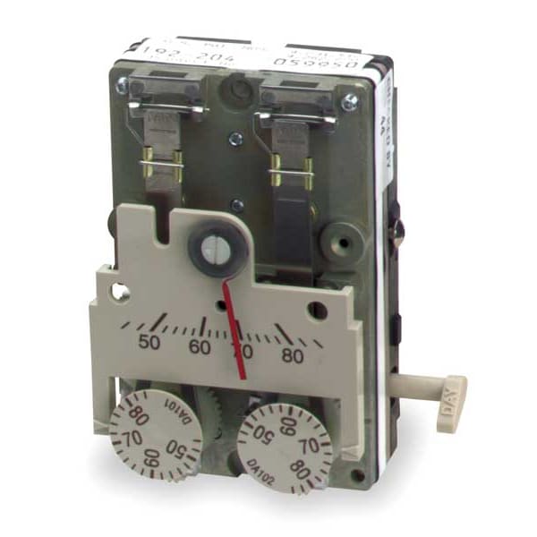 Pneumatic Thermostat, Dual Temperature, Heating and Cooling, 2 Pipe