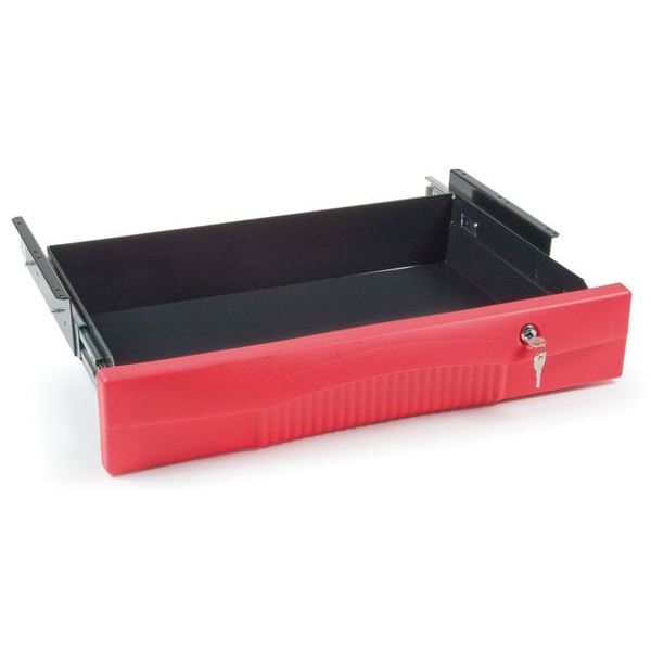 Drawer, 40 lb., Red, Steel, 25 In. L