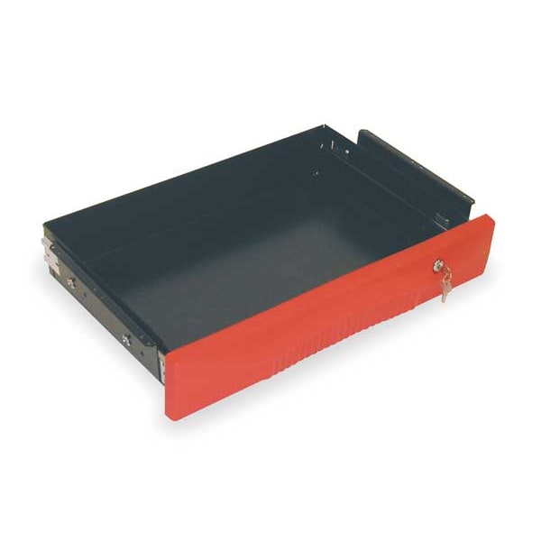 Drawer, 40 lb., Red, Steel, 25 In. L