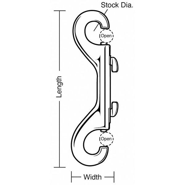 Slide Bolt Spring Snap, L 4 3/4 In