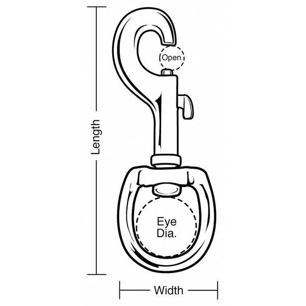 Slide Bolt Spring Snap, L 3 7/8 In