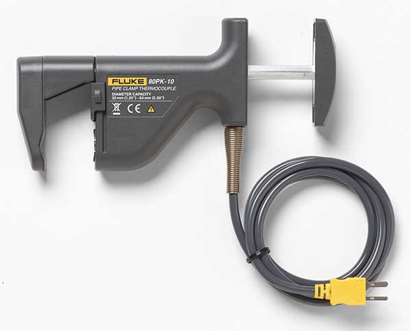 Pipe Clamp Temp Probe, -20 to 300 Deg F