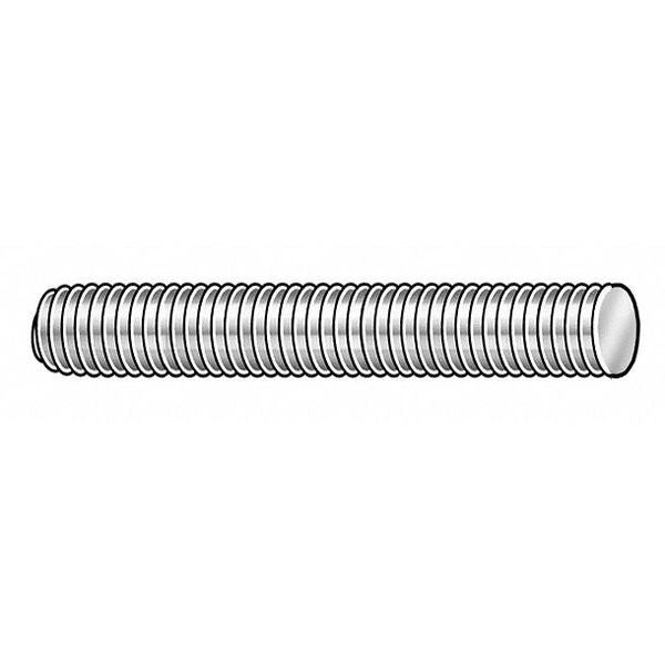 Fully Threaded Stud, 10-24, 2 1/2 in, Stainless Steel, 316, Plain Finish, 10 PK