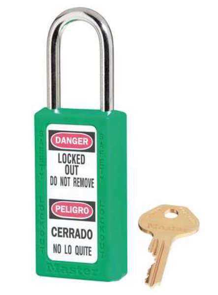 Zenex Lockout Padlock, KD, Green, 3