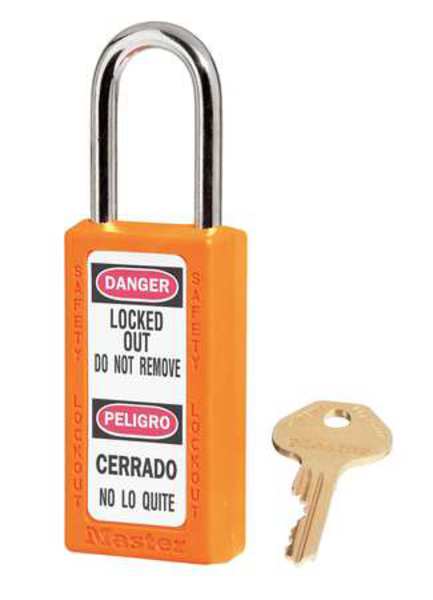 Zenex Lockout Padlock, KD, Orange, 3