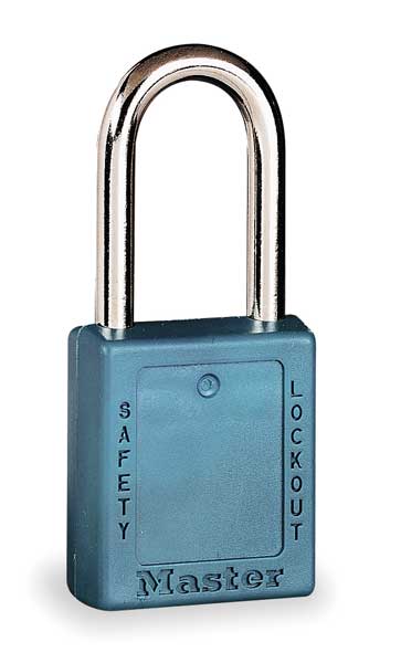 Zenex Lockout Padlock, KD, Teal, 1-3/4