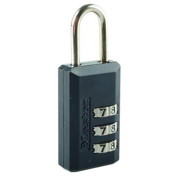Luggage/Briefcase Padlock, Brass, Side