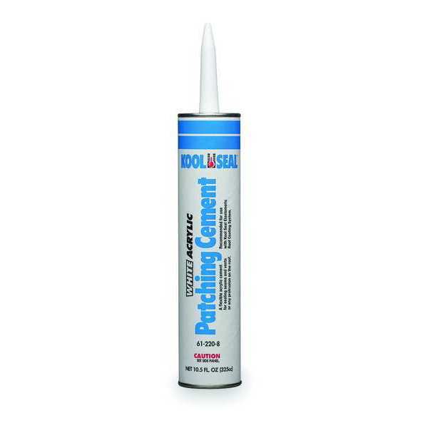 Acrylic Patching Cement, 10.5 oz, Cartridge, White, Storm Patch
