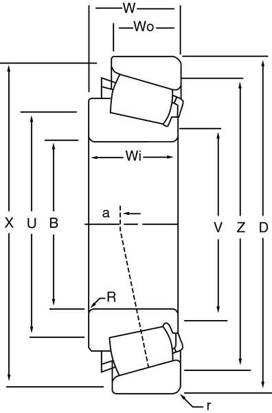Taper Roller Bearing Cone, 3.250 Bore In