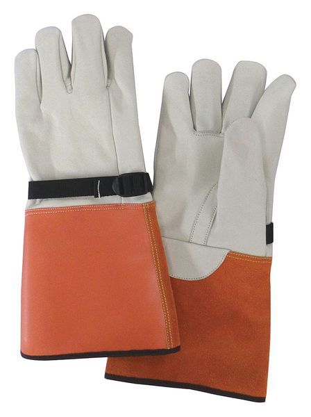 Elec. Glove Protector, 10, Beige/Orange, PR