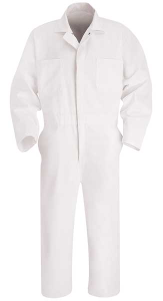 Coverall, Chest 38In., White