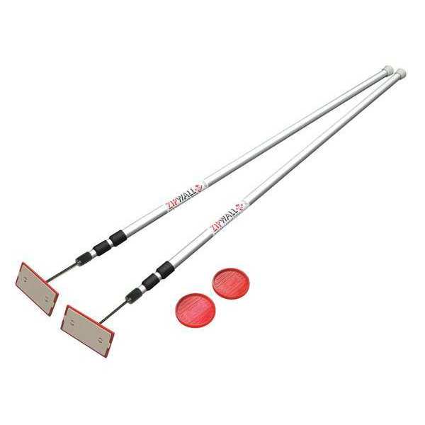 Dust Barrier System, H to 12Ft, 12Ft Poles