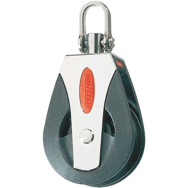 Pulley Block, Wire Rope, 5mm Max Cable Size, 1,760 lb Max Load, Natural