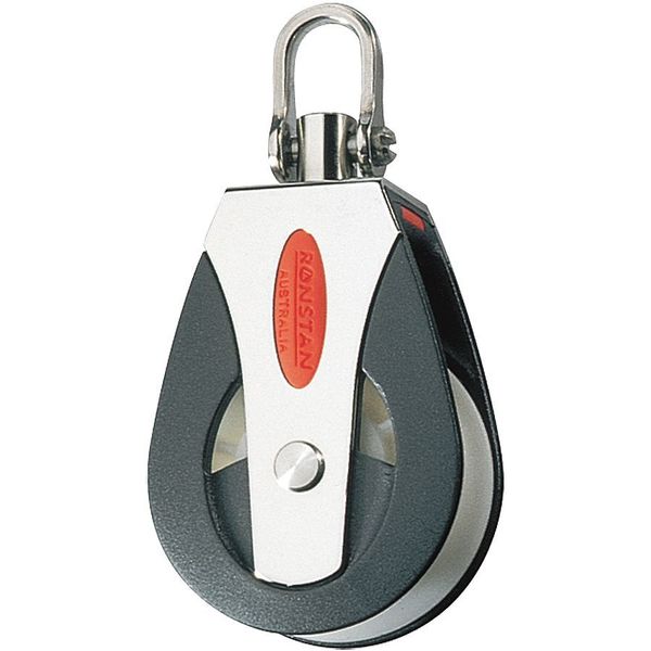 Swivel Pulley Block, Fibrous Rope, 1,650 lb Max Load, Painted