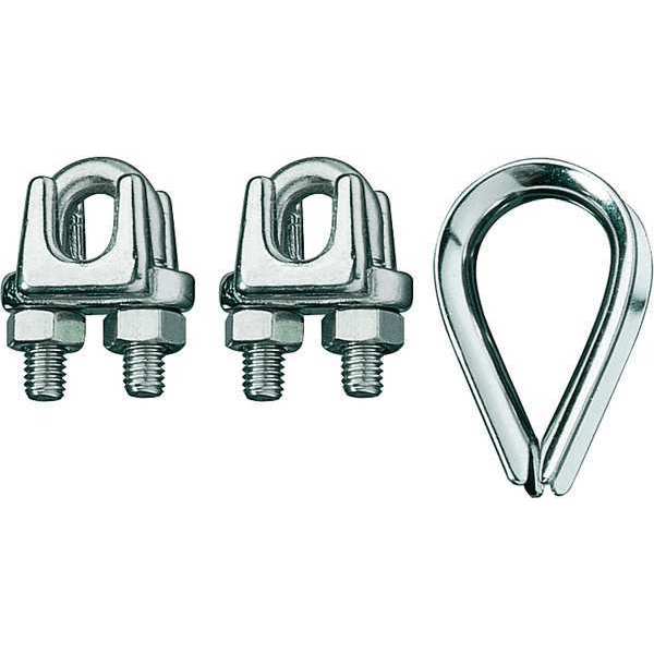 Wire Rope Clip and Thimble Kit, 5/32 In