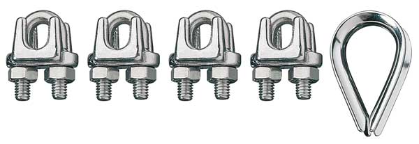 Wire Rope Clip and Thimble Kit, 3/4 In