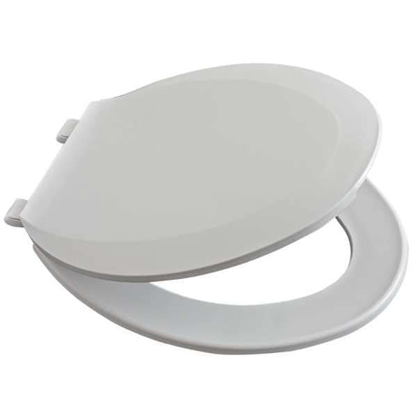 Toilet Seat, With Cover, Plastic, Elongated, White