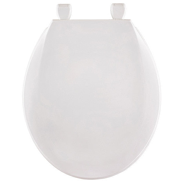 Toilet Seat, With Cover, Plastic, Round, White