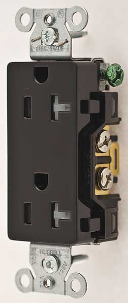 20A Duplex Decorator Receptacle 125VAC 5-20R BK