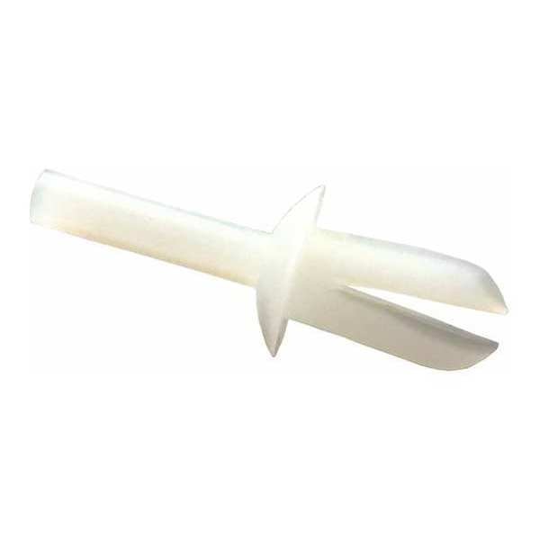 Push-In Rivet, Dome Head, 0.12 in Dia., 4/9 in L, Nylon Body, 20 PK