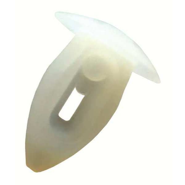 Push-In Rivet, Dome Head, 0.225 in Dia., 4/9 in L, Nylon Body, 25 PK