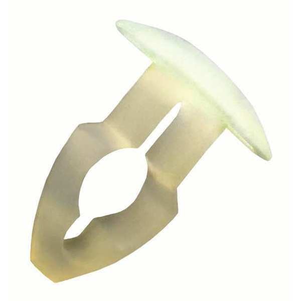 Push-In Rivet, Dome Head, 0.313 in Dia., 47/64 in L, Nylon Body, 25 PK