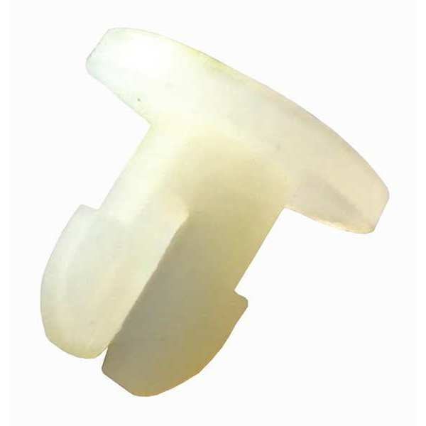Push-In Rivet, Dome Head, 0.145 in Dia., 1/3 in L, Nylon Body, 40 PK