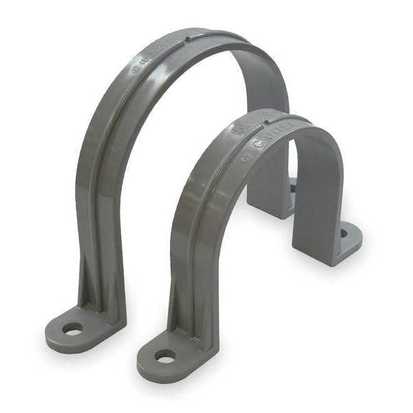 Two Hole Conduit Strap, PVC, 3.1 In. L