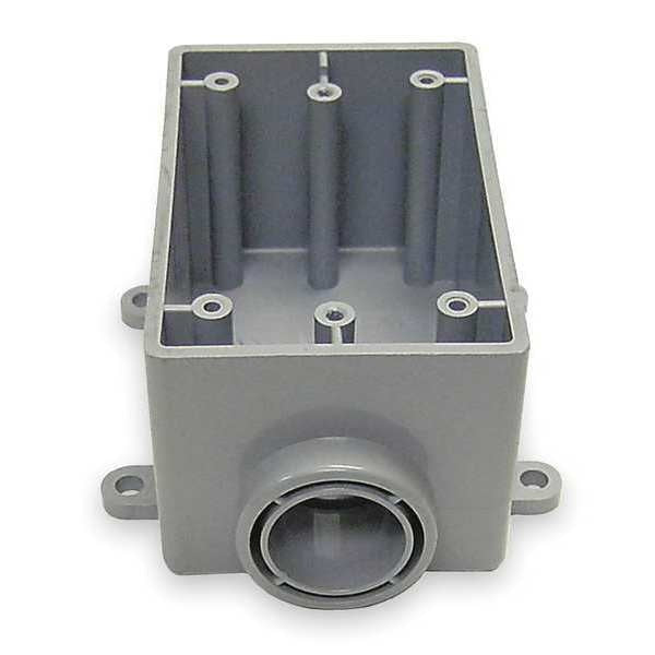 Weatherproof Box, 1Gang, 1 in Hub, PVC