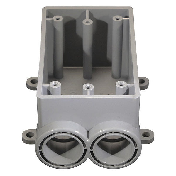 Weatherproof Box, 2Inlet, 1 in Hub, PVC