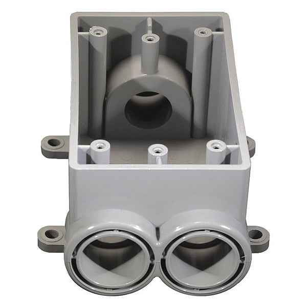 Weatherproof Box, 1Gang, 3 Inlet, PVC