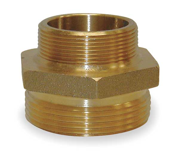 Hex Nipple, MNSTxMNPT, 2 1/2 Inx2 In