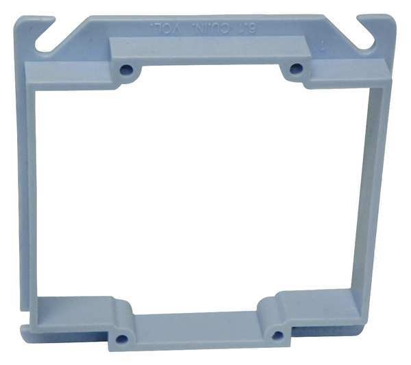 Plaster Ring, 2-Gang, 1/2 in. Riser, PVC