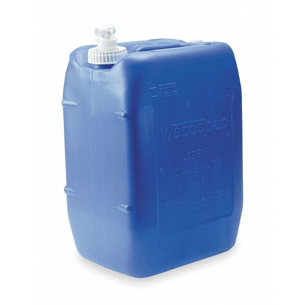 Water Container, 5 gal., Blue, 14-3/4 in. H